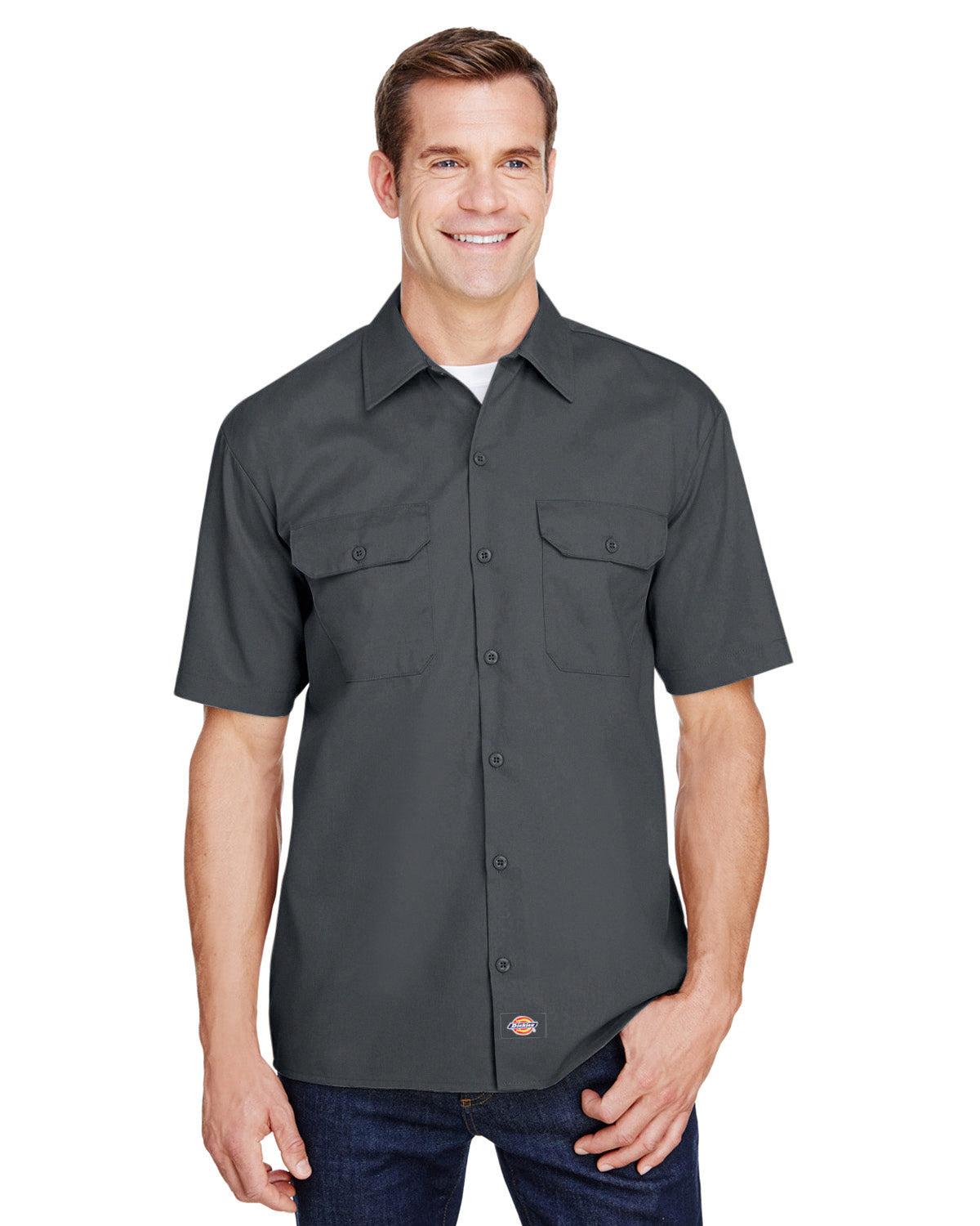 Dickies WS675 Men's FLEX Relaxed Fit Short-Sleeve Twill Work Shirt