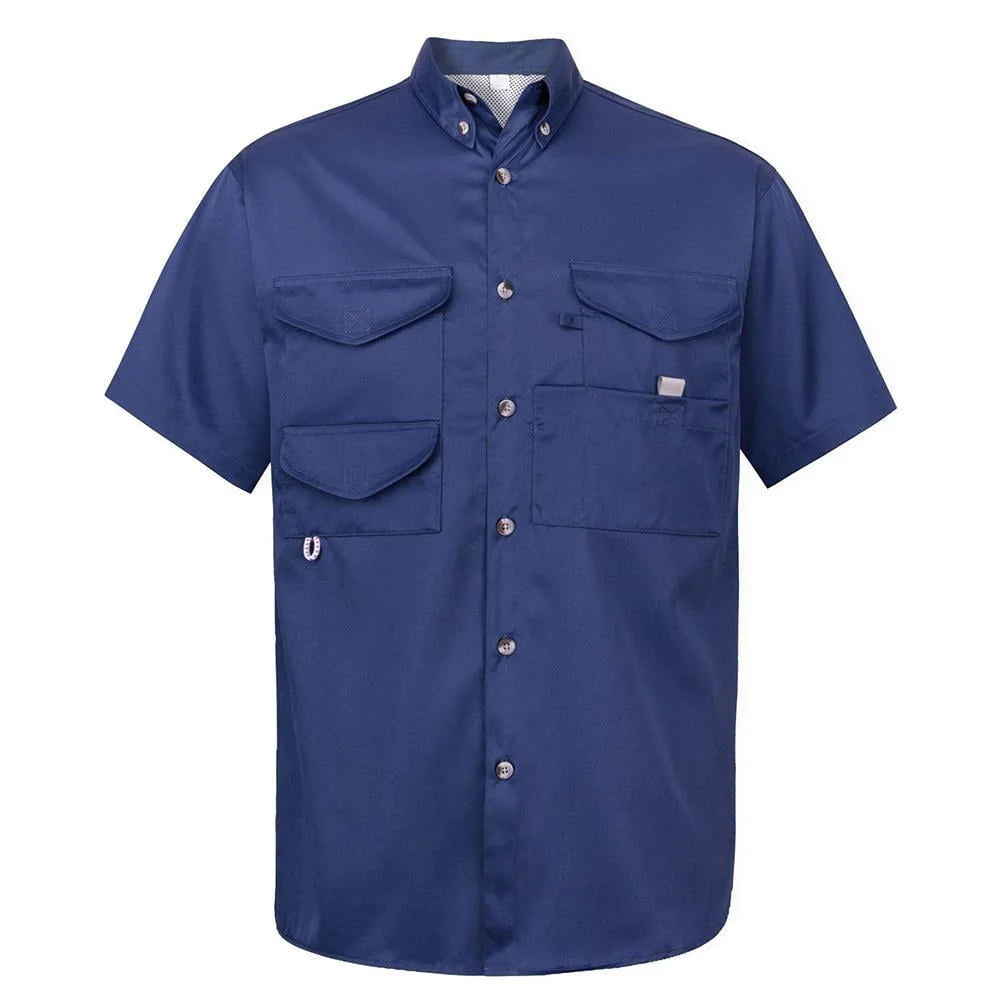 Weardear Mens Summer Short Sleeve Fishing Shirt