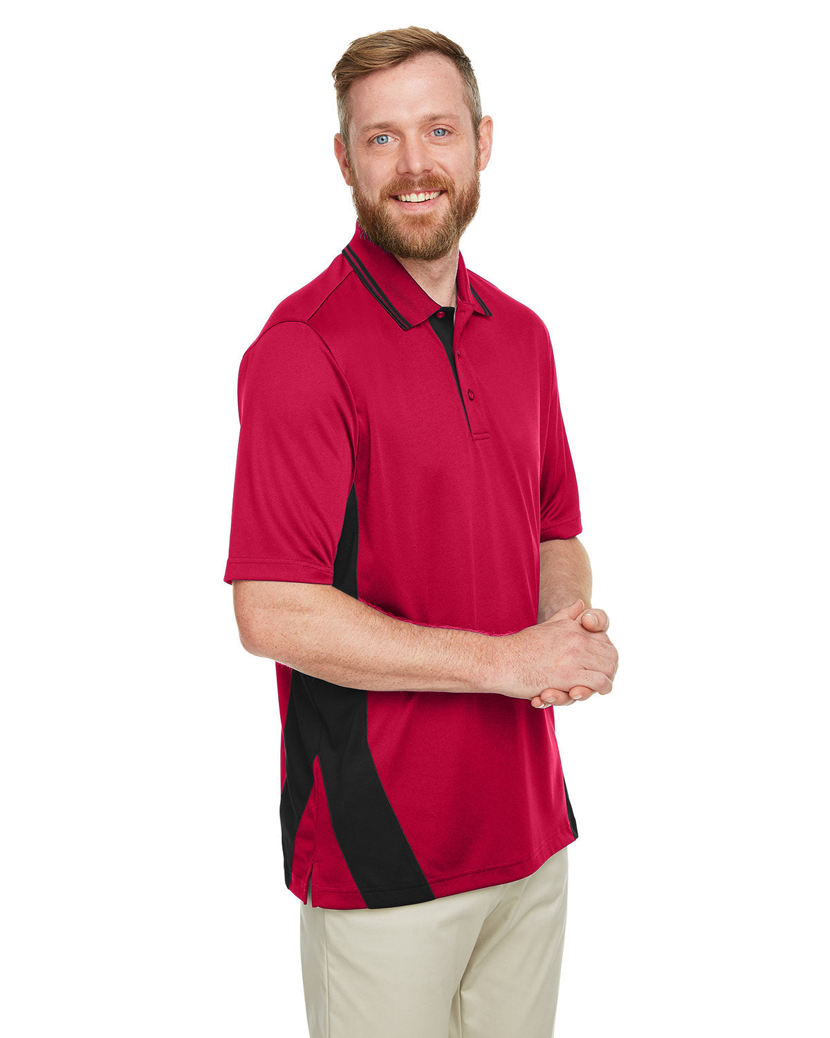 Harriton Men's Flash Snag Protection Plus IL Colorblock Polo